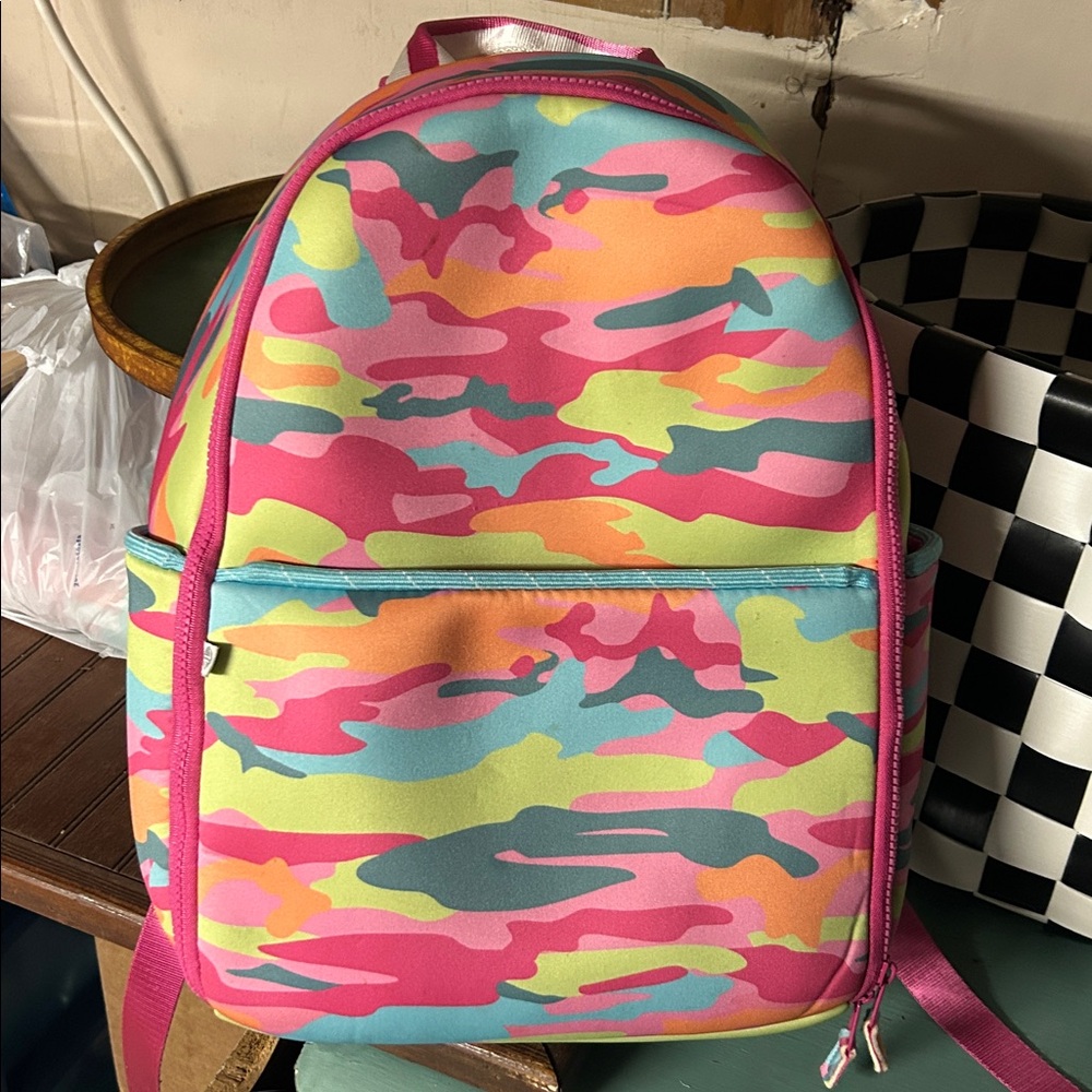 Marleylilly Multi Neon Camo Neoprene Backpack